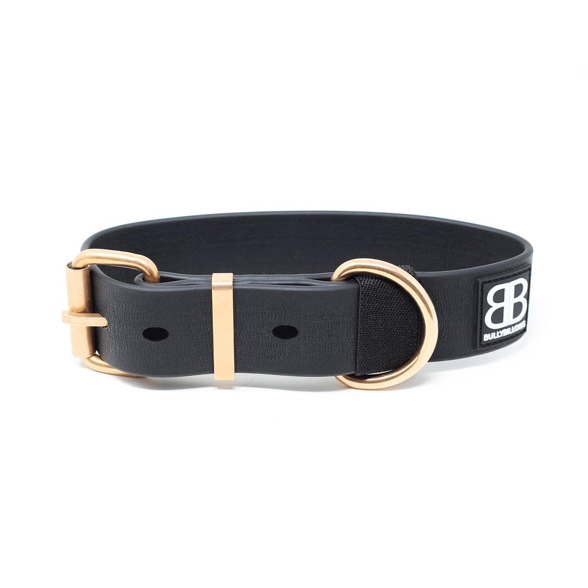 Bully Billows 4cm Pin Billowthane® Dog Collar - Waterproof, Anti-Rust, Durable - Ideal for Training and Outdoor Use | Rose Gold | XLarge