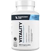 Transparent Labs Vitality Testosterone Booster for Men - 60 Count | Testosterone Supplement w Ashwagandha KSM-66, PrimaVie Shilajit Extract &amp; DIM to Support Vitality &amp; Bioavailable Testosterone
