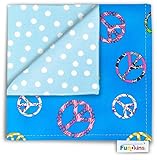 Funkins Cloth Napkin/Placemat for Kids: Save the World Blue Peace