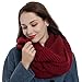 Dimore Women's Winter Knit Infinity Scarf Fashion Thick Warm Circle Loop Scarves (burgundy)