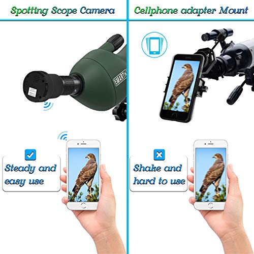Emarth WiFi Spotting Scope Camera Update Version for Cell Phone Adapter Mount, Fits All Smartphone