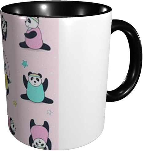 Amazon Co Jp マグカップ 運動 パンダ コーヒーカップ ティーカップ コップ かわいい 陶器 330ml ホーム キッチン