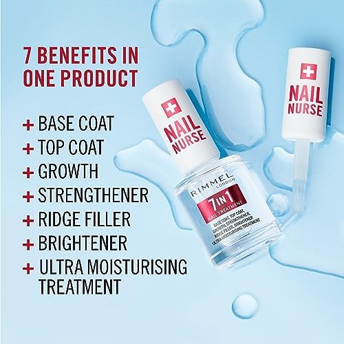 , Nail Care Base & Top coat 7 in 1, Rinforza, Leviga e Protegge il Colore, Formula Vegana ad Asciugatura Rapida, 12ml
