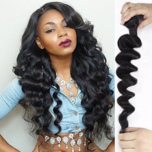 Loose Wave Human Hair Clip in Hair Extension Brazilian Wavy Clip in Extensions Full Head Loose Curly Clip ins Remy Human Hair Extensions 7Pcs/Set 120Gram 24inch