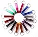 Shapenty 8 Colored Metal Split Key Ring Chain Keychain Bulk Aluminum Pocket Claw Bar Soda Beverage Beer Bottle Opener, 16 Pieces
