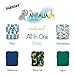 Thirsties Animalia Cloth Diaper Collection Package, Snap Natural One Size All in One Cloth Diaper, Animalia