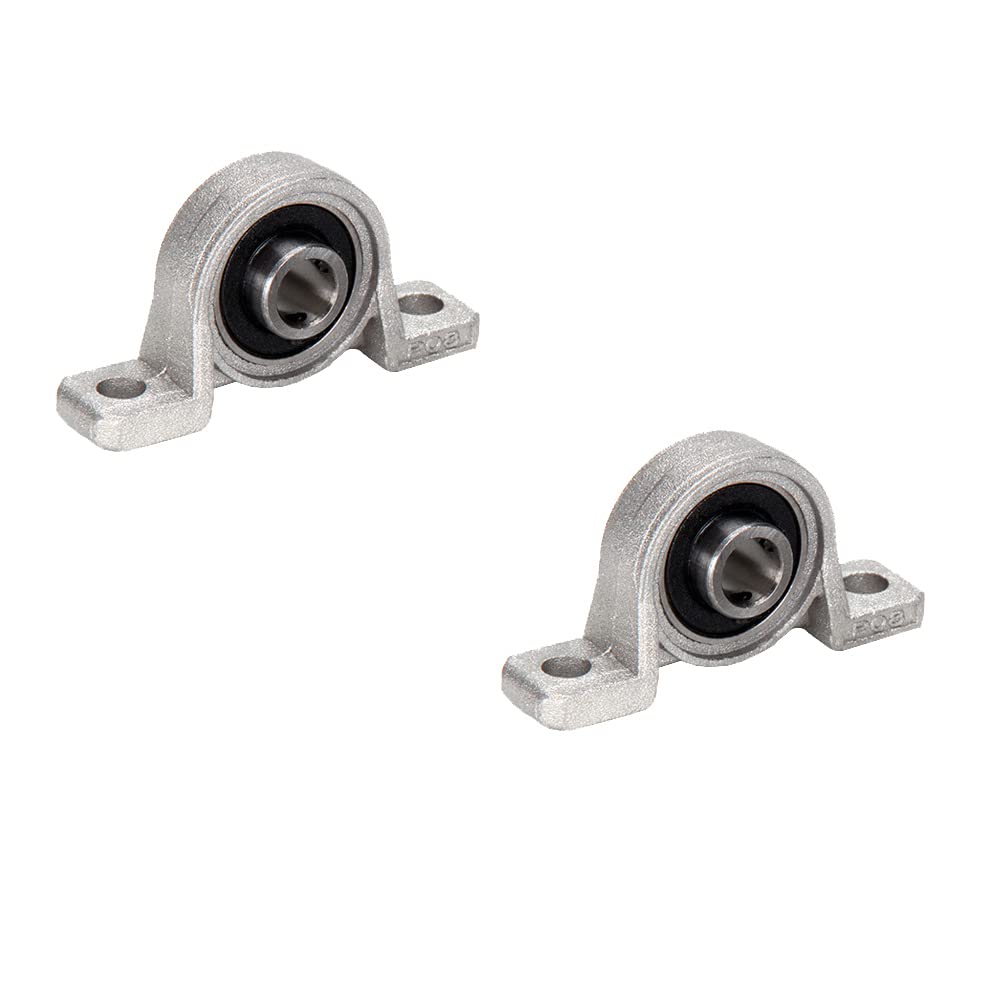 iYueMps 8mm Bore Zinc Alloy Inner Ball Mounted Pillow Block Insert Bearing 8mm for 3D Printer (2pcs, Vertical Bearing)