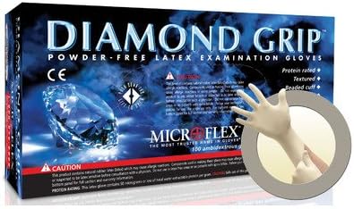 Diamond Grip Latex Glove (100 Count) Size: Large