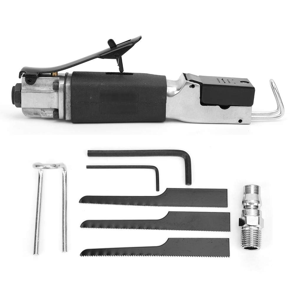 Zunate Pneumatic Reciprocating Saw, 1.5mm Cutting Capacity, 9000 SPM, 2.2cfm Air Tool with 3pcs Saw Blades & Wrench