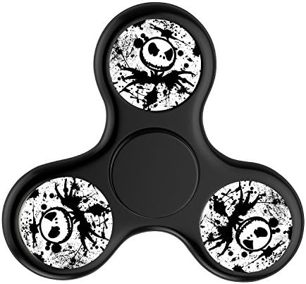 New Style Cool Tri-Hands Fidget Spinner Toy, Stress Reducer Relieve Anxiety and Camo, Fashion Design and Images(Tim Burton's The Nightmare Before Christmas - Black)