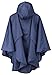 QZUnique Women's Waterproof Packable Rain Jacket Batwing-sleeved Poncho Raincoat,Blue Spots,Onesize