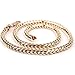 happy2girls 18k Rose Gold Plated Cubic Necklace Chain Men Women Beads Link Chain Jewellry 19“ 5mm Wide
