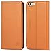 SHIELDON Genuine Leather iPhone 6 Wallet Folio Case Book Design with Kickstand and ID Credit Card Slots Magnetic Closure Compatible with iPhone 6/6S – Brown