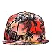 Connectyle Vintage Coconut Palm Tree Print Fitted Flat Bill Hats Fashion Cool Snapback Hip Hop Cap Hat