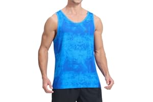 KPSUN Men's Quick Dry Sports Tank Tops Athletic Gym Bodybuilding Fitness Sleeveless Shirts for Beach Running Workout