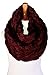 Basico Women Winter Chunky Knitted Infinity Scarf Warm Circle Loop Various Colors (Chunky Burgundy)