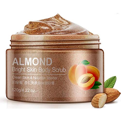 BIOAQUA Body Scrub Shea Butter Almond Cucumber Strong Moisturizing Hydrating Cleaning Skin Long Lasting Nourishment Smoothing Essence (ALMOND)