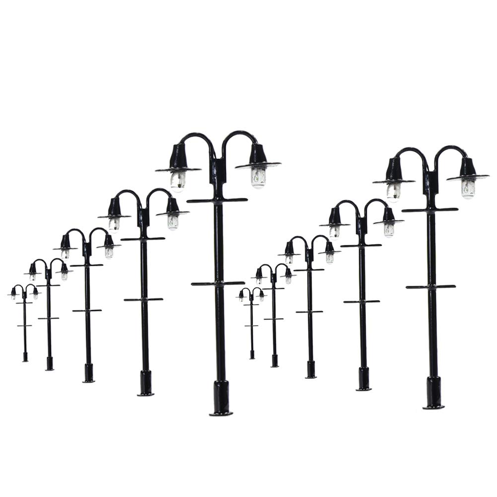 L310 10pcs Model Railway Lamppost lamp HO N 5.5cm 12v model outdoor lights model buliding kit street light