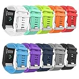 Garmin Vivoactive HR Watch Band, MoKo [10 PACK] Soft Silicone Replacement Watch Band ONLY for Garmin Vivoactive HR Smart Watch, 10PCS (Multi-Colors)