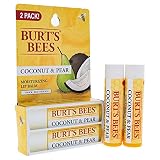 Burt's Bees 100% Natural Moisturizing Lip Balm, Coconut & Pear with Beeswax & Fruit Extracts - 2 Tubes