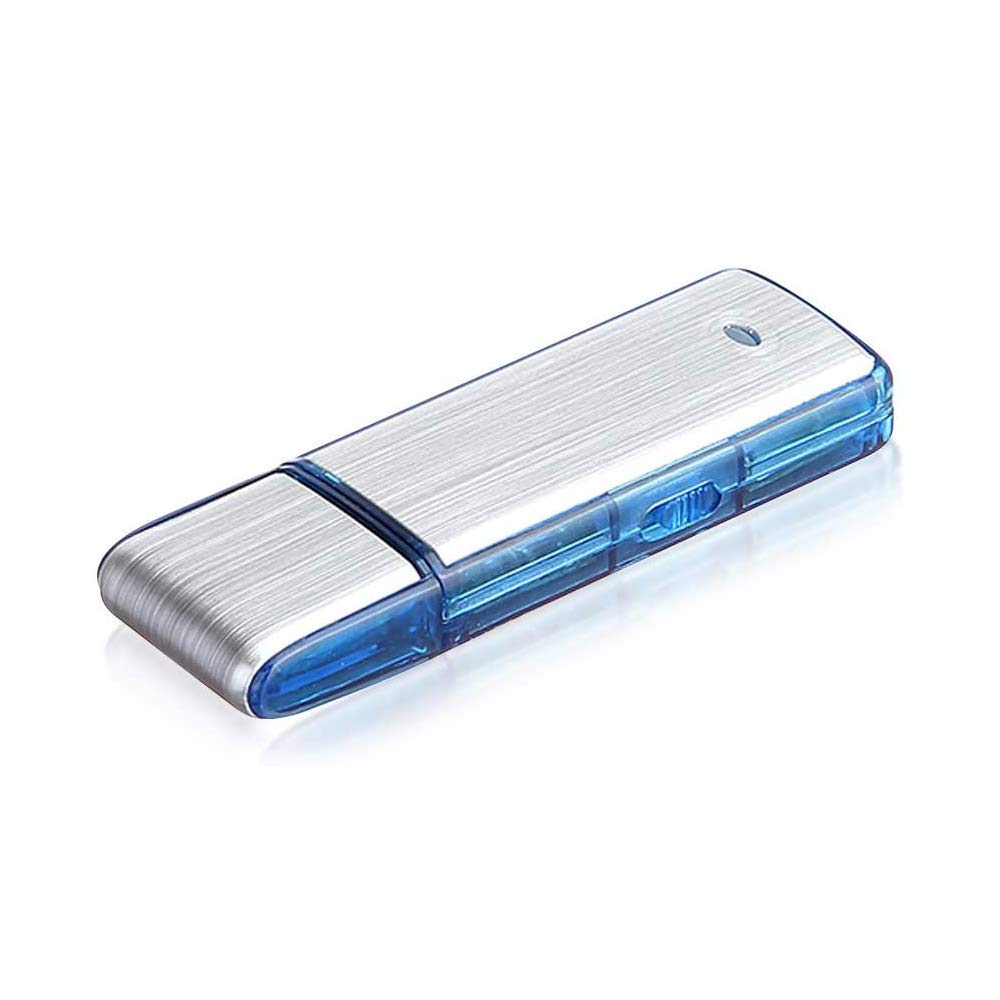 Mini Digital Voice Recorder, 8GB – 90 Hours Capacity Sound Voice Activated Audio Tape Recording Device, USB Rechargeable Metal Case Sound Recorder for Lectures Meetings (Blue)