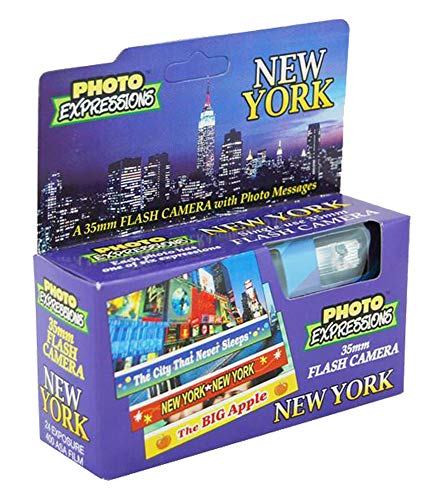 New York 35mm Disposable Film Camera ISO 400 Flash 24 Exposures (20-Pack)
