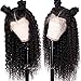 EAYON HAIR 360 Lace Frontal Wigs with Baby Hair for Women Pre-Plucked Hairline Curly Brazilian Virgin Human Hair Lace Wigs 150% Density Natural Color 14inch
