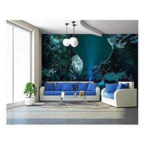 a Man in Exploration of Mountains with Snow Covered - Removable Wall Mural | Self-Adhesive Large Wallpaper - 66x96 inches