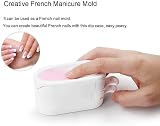 AONOLOVO Nail Dip Powder Tray Recycling Tool White French Manicure Mold view 4