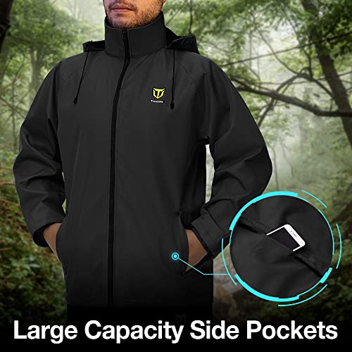TideWe Rain Suit, Waterproof Raincoat Breathable Lightweight 2 Pieces Rainwear for Men (S-3XL)
