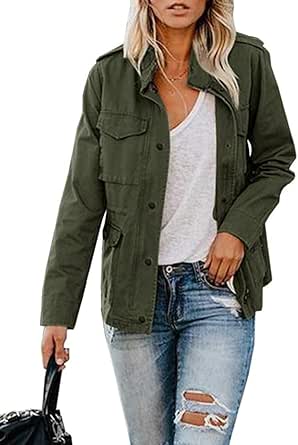 green cargo jacket womens