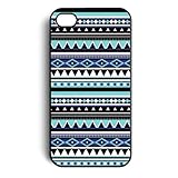 Blue Tribal Pattern Floral Snap On Case Cover for Apple iPhone 4 iPhone 4s New