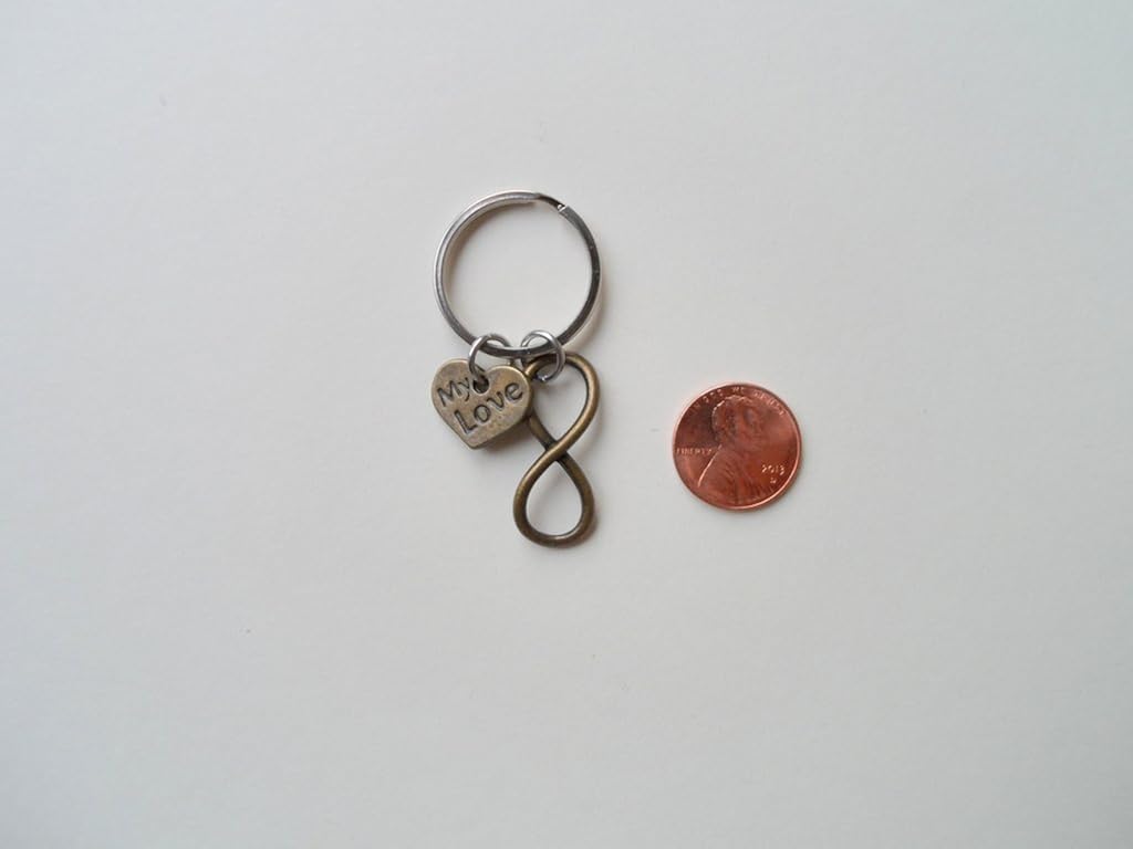 JewelryEveryday My Love Infinity Symbol Keychain - You and Me for Infinity S, Bronze - Image 5