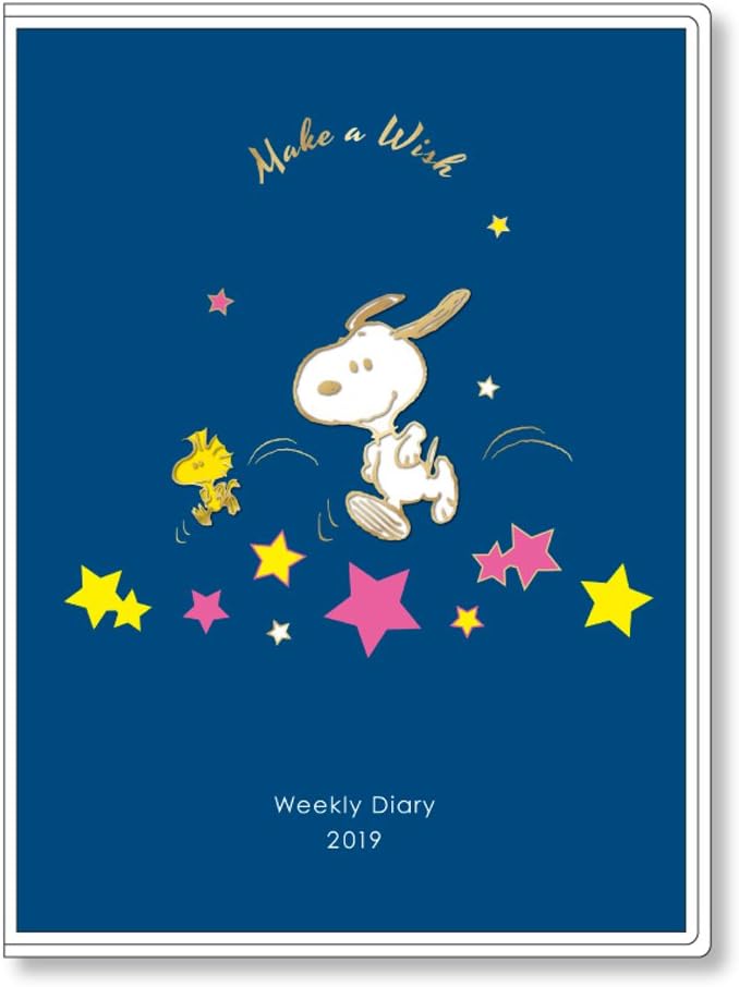 アートプリントジャパン 19年手帳 ウィークリー ピーナッツ スヌーピー ブロックウィークリーダイアリー Wish 手帳 文房具 オフィス用品 Amazon