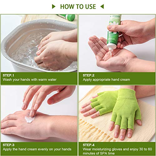 Pairs Cotton Gel Moisturizing Gloves Sleeping Gloves Fingerless