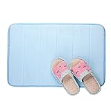 VANRA Bath Mat Bath Rugs Anti-slip Bath Mats Anti-bacterial Non-slip Bathroom Mat Soft Bathmat Bathroom Carpet for Baby Kids Safety with Memory Foam Coral Velvet Fabric 19.7