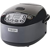 Zojirushi Nl GAC10BM 5.5 Cup Umami Micom Rice Cooker and Warmer (Black) | LCD controls, nonstick inner pan, slow-cook function