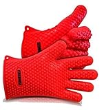 Silicone Heat Resistant Gloves For BBQ/ Grilling| Perfect For Outdoor Texas Barbecue/ Oven Cooking