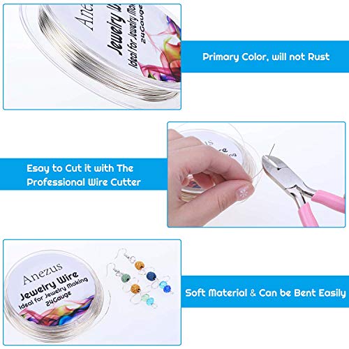 image for 24 Gauge Wire for Jewelry Making, Anezus 115 Feet Jewelry Craft Wire T