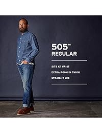 Levi's 505 Pantalón de sarga de ajuste regular para hombre
