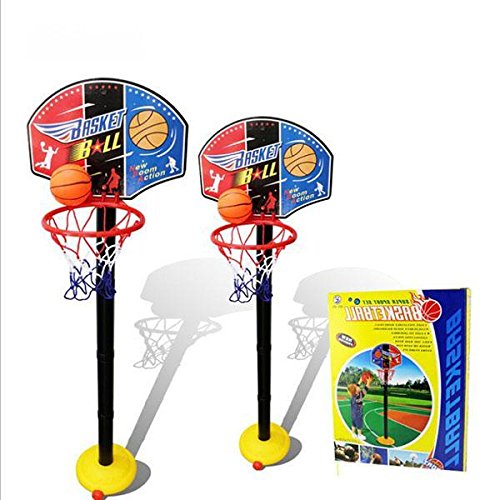 Set de Jouets de Basket-ball Portable Panier de Basket avec Support Ballon