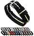 BARTON WATCH BANDS 20mm Black/Lemon/Ivory Standard Length Ballistic Nylon NATO® Style Straps