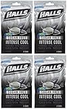 Halls Extra Strength Sugar Free Cough Drops, Intense Cool 25 ea (Pack of 4)