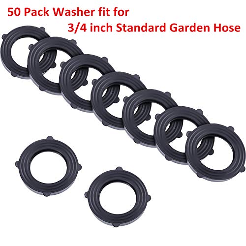 50 Pack Garden Hose Washers Rubber Washers Seals, Self Locking Tabs