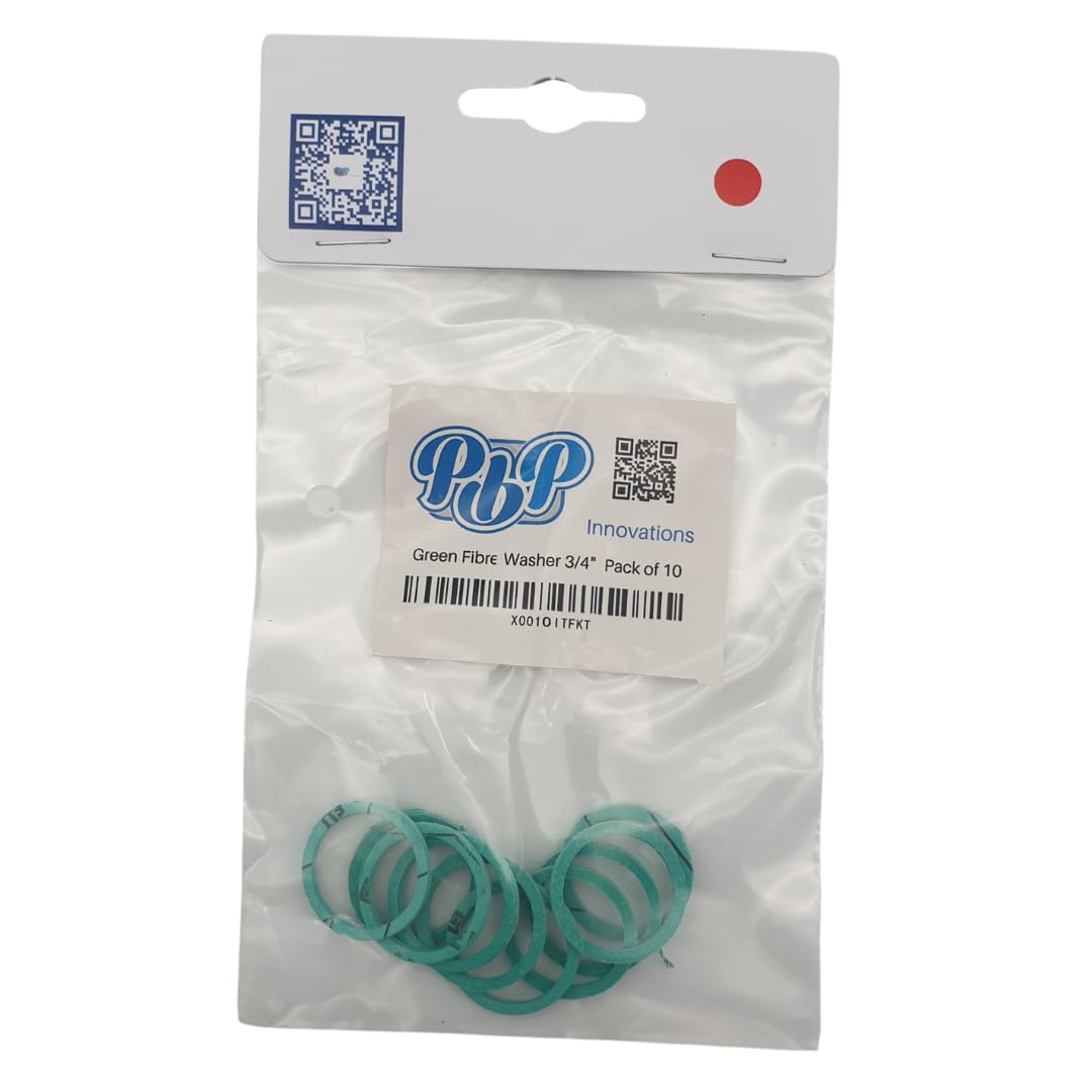 Green Fibre Washer Gasket High Temperature (3/4" - Pack of 10) — image 1