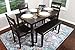 Home Life Life Home 4 Person-5 Piece Kitchen Dining Set-1 Table, 3 Leather Chairs & 1 Bench Espresso Brown