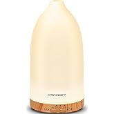 URPOWER 100mL Essential Oil Diffuser Aromatheray Scent Diffusers for Home | Fine Ultrasonic Mist with 7-Color LED Lighting Brings Comfortable Fragrance to Bedrooms, Offices and Personal Spaces