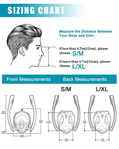 image for Aven Snorkel Mask Full Face K2 Free Breathing Backstroke Swimming [Dou