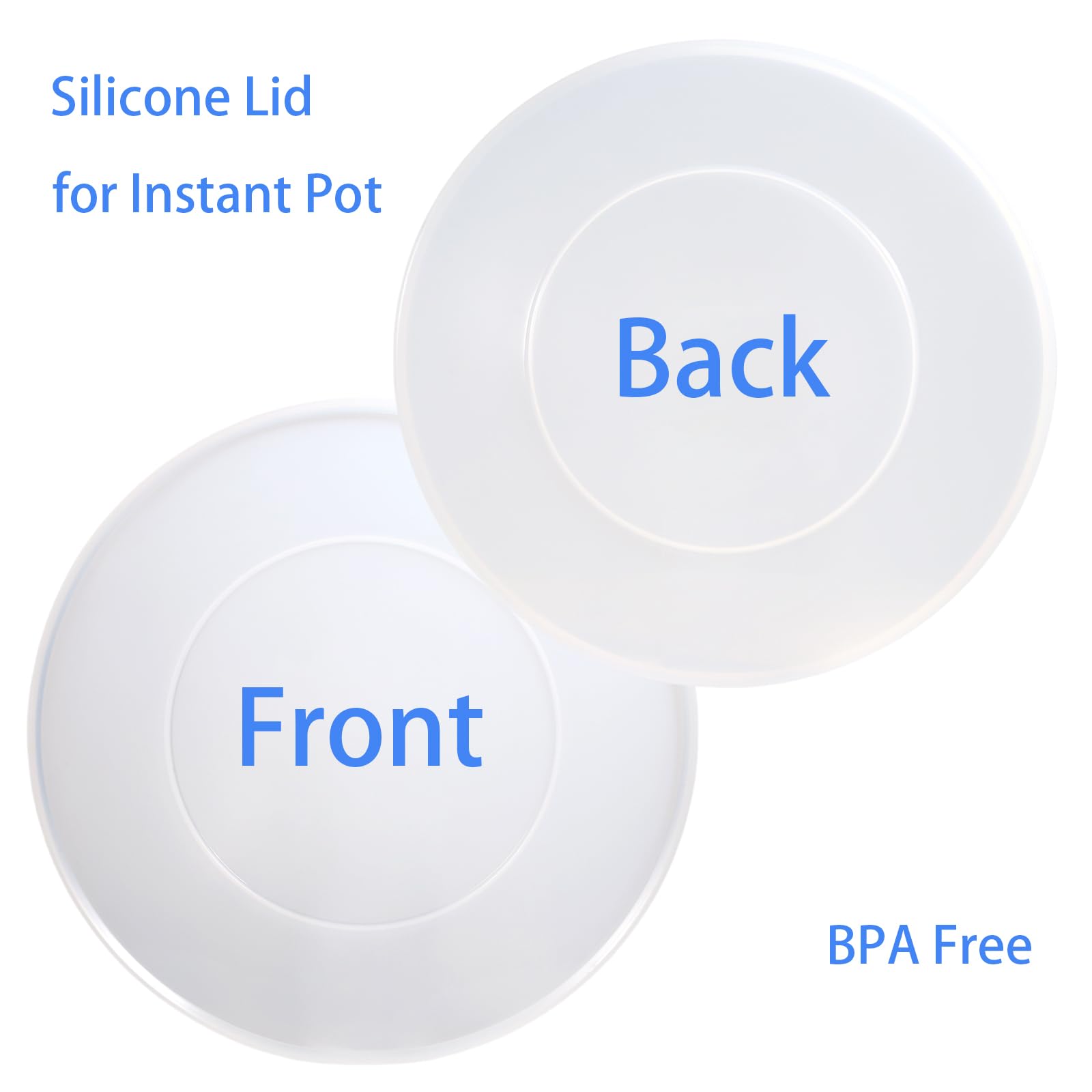 Silicone Lid for Instant Pot 6 QT & 5 QT, 9.8IN Premium Pot Cover for Instapot 5 & 6 Quart Inner Pot, Reusable Silicone Lids for Bowl and Food Cover, Lid Accessories for Instant Pot