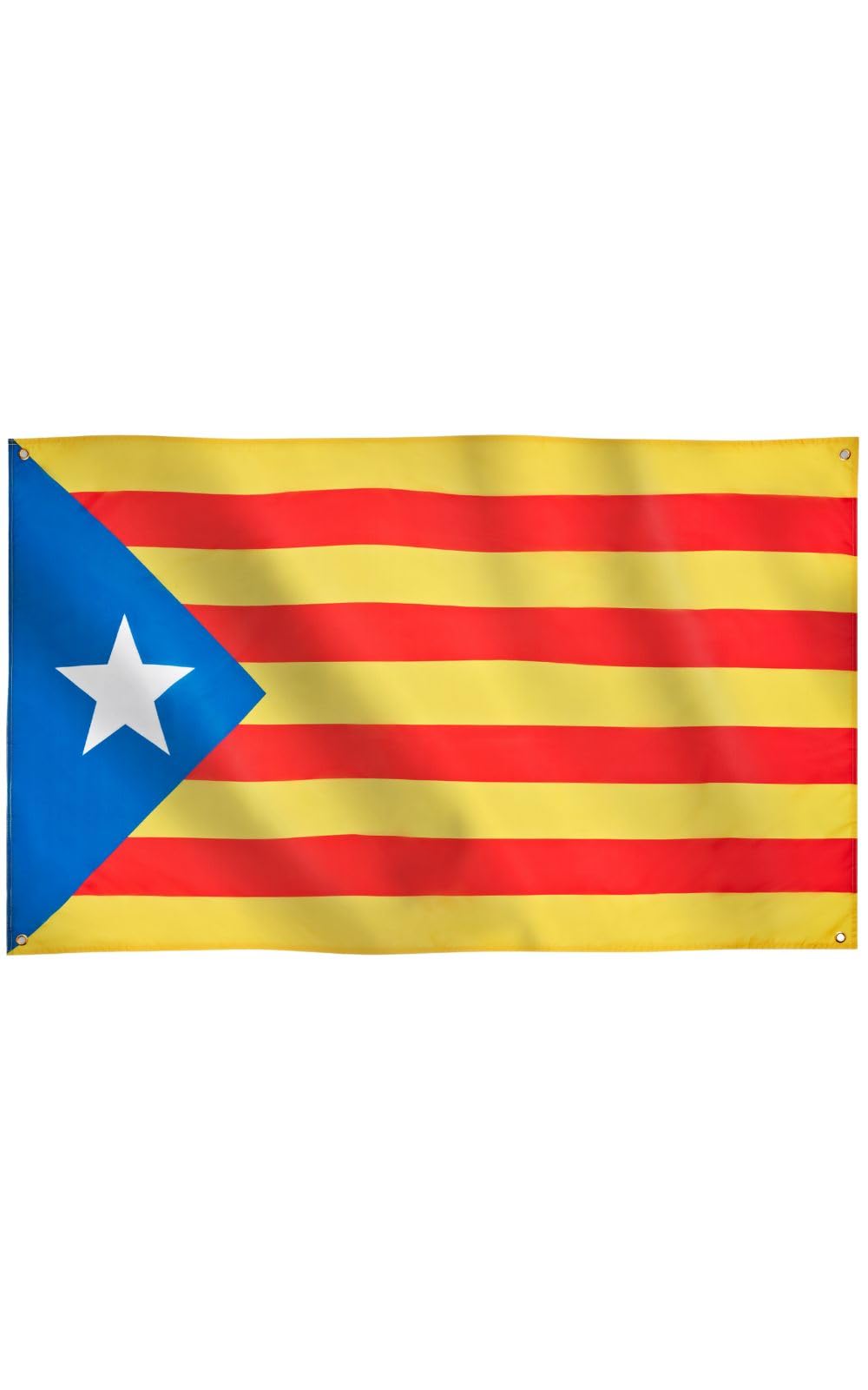 Runesol Catalonia Flag - Estelada, 91x152cm (3ft x 5ft), 4 Grommets, Catalan Independence Flag — image 1